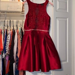 A beautiful red homecoming dress